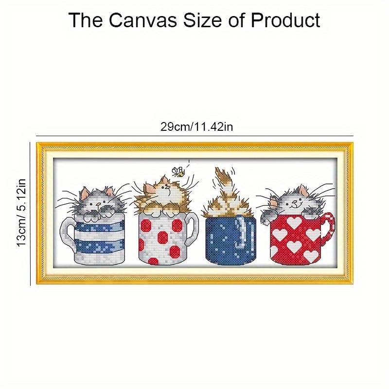 Cat in Cup - Cross stitch kit