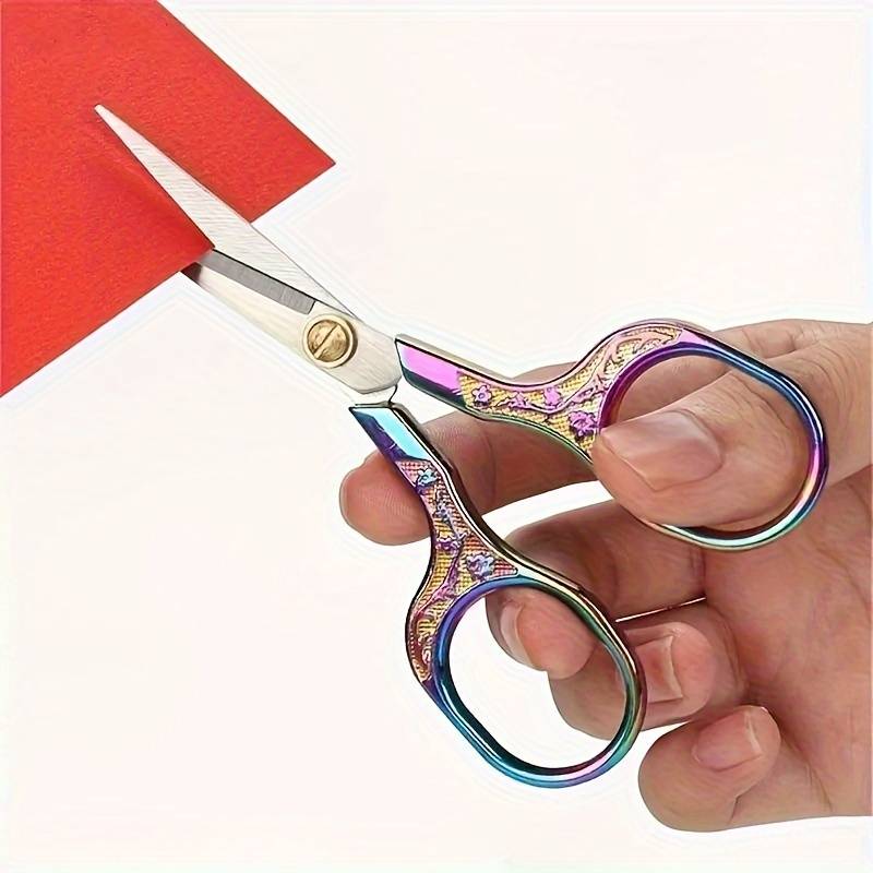 Vintage Style Plum Pattern Scissors