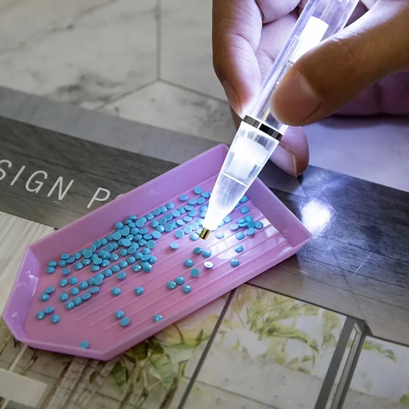 LED Light-Assisted Diamond Point Pen – Acrylic Material
