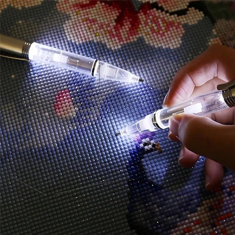 LED Light-Assisted Diamond Point Pen – Acrylic Material