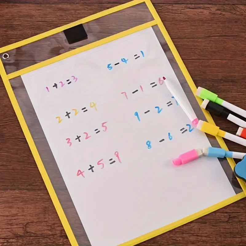 Clear PVC Dry Erase Folder - A4 Size