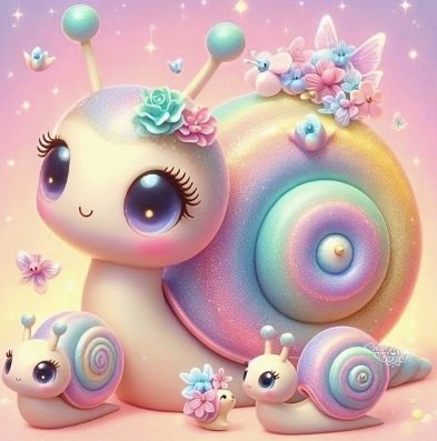 Diamond Art Painting Kit - Cute Snails
