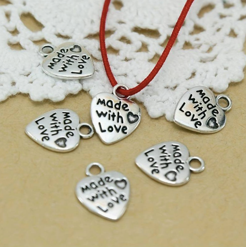 Crochet Crafting Heart Tags - Made With Love