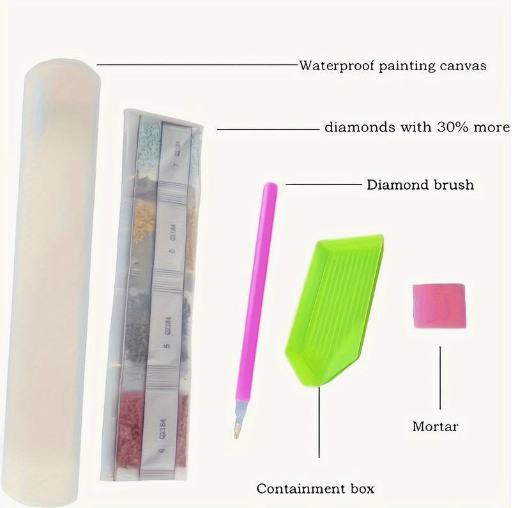 Diamond Art Painting Kit - Puppy and Kitten / Dog and Cat