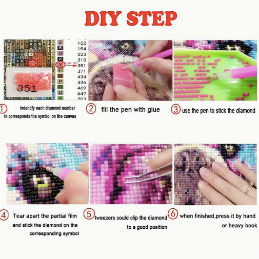 Diamond Art Painting Kit - Puppy and Kitten / Dog and Cat