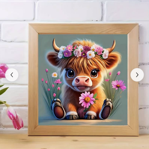 Diamond Art Painting Kit - Baby Cow