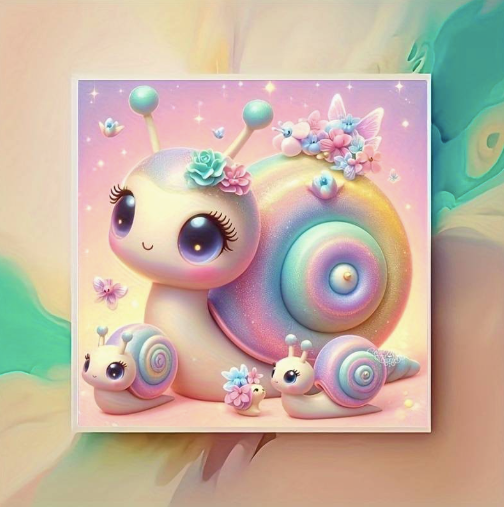 Diamond Art Painting Kit - Cute Snails