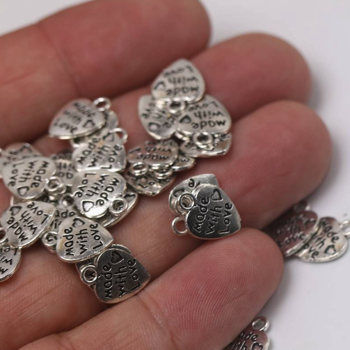 Crochet Crafting Heart Tags - Made With Love