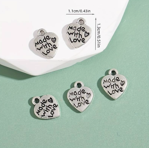 Crochet Crafting Heart Tags - Made With Love