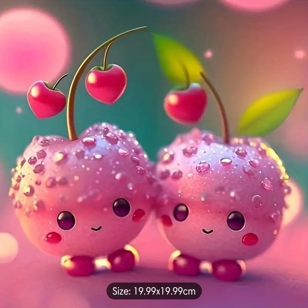 Diamond Art Painting Kit - Adorable Cherries / Cute Cherry