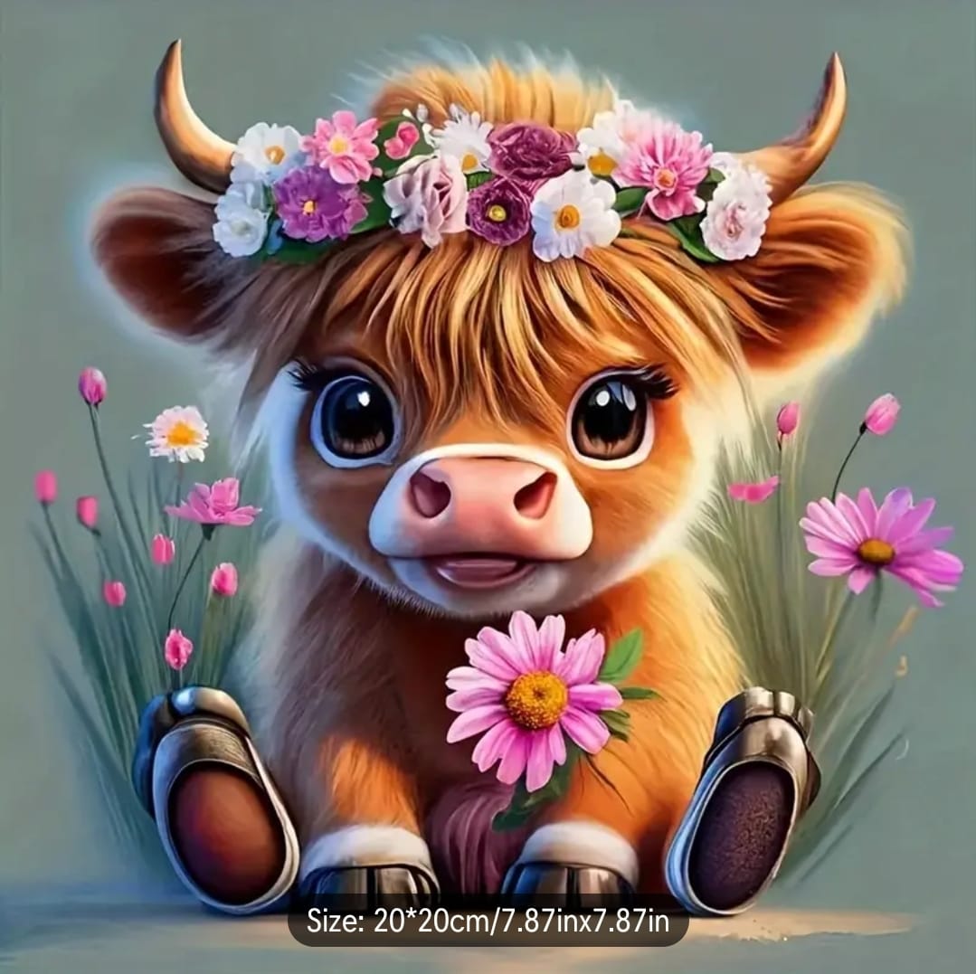 Diamond Art Painting Kit - Baby Cow