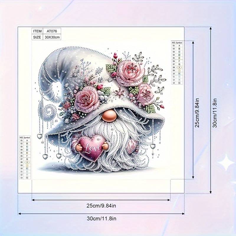 Diamond Art Painting Kit - Gnome Heart