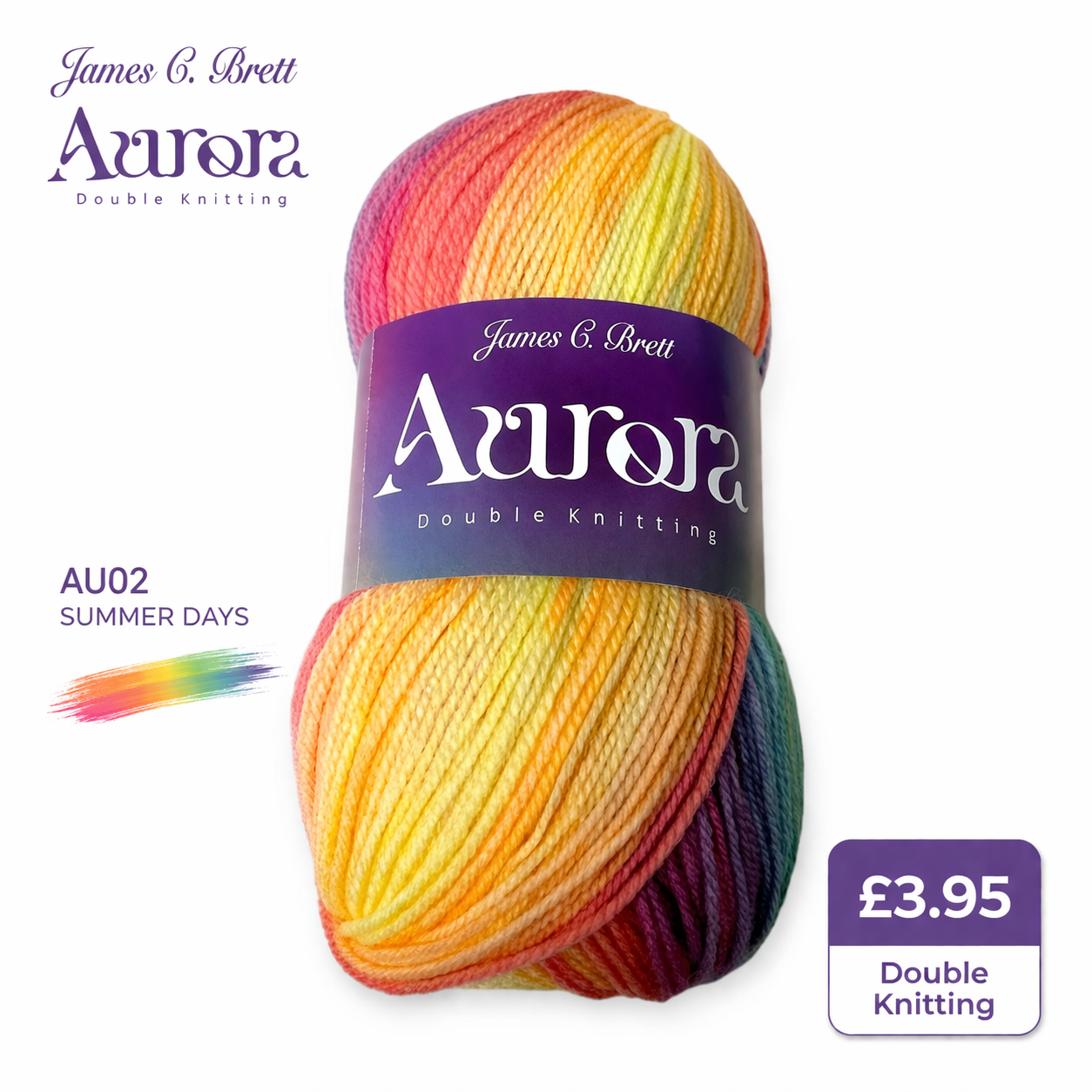 🧶 James C Brett Aurora DK –  100g of Colour Magic 🧶