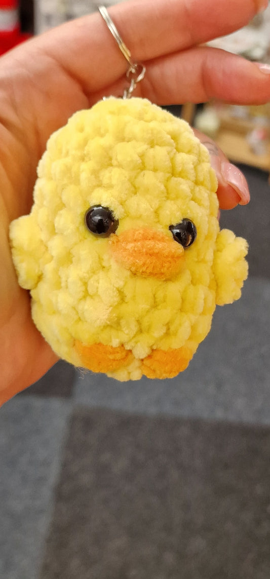Yellow Duckie Keychain – Handmade with Yummy Yarn